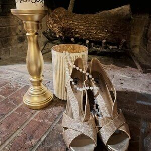 Gold Glitter Fioni Night High Heels US Size 9